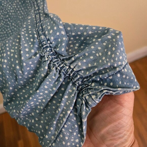 Thread & Supply NWOT Tencel Chambray Polka Dot Joggers Size M - Picture 4 of 6